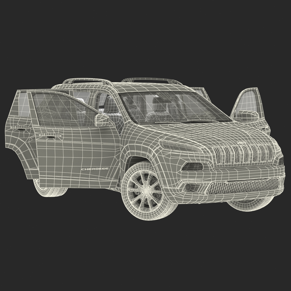 3D model Jeep Cherokee 2015 Rigged