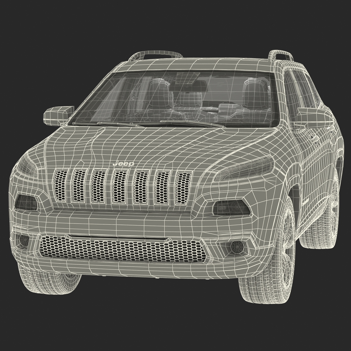 3D model Jeep Cherokee 2015 Rigged