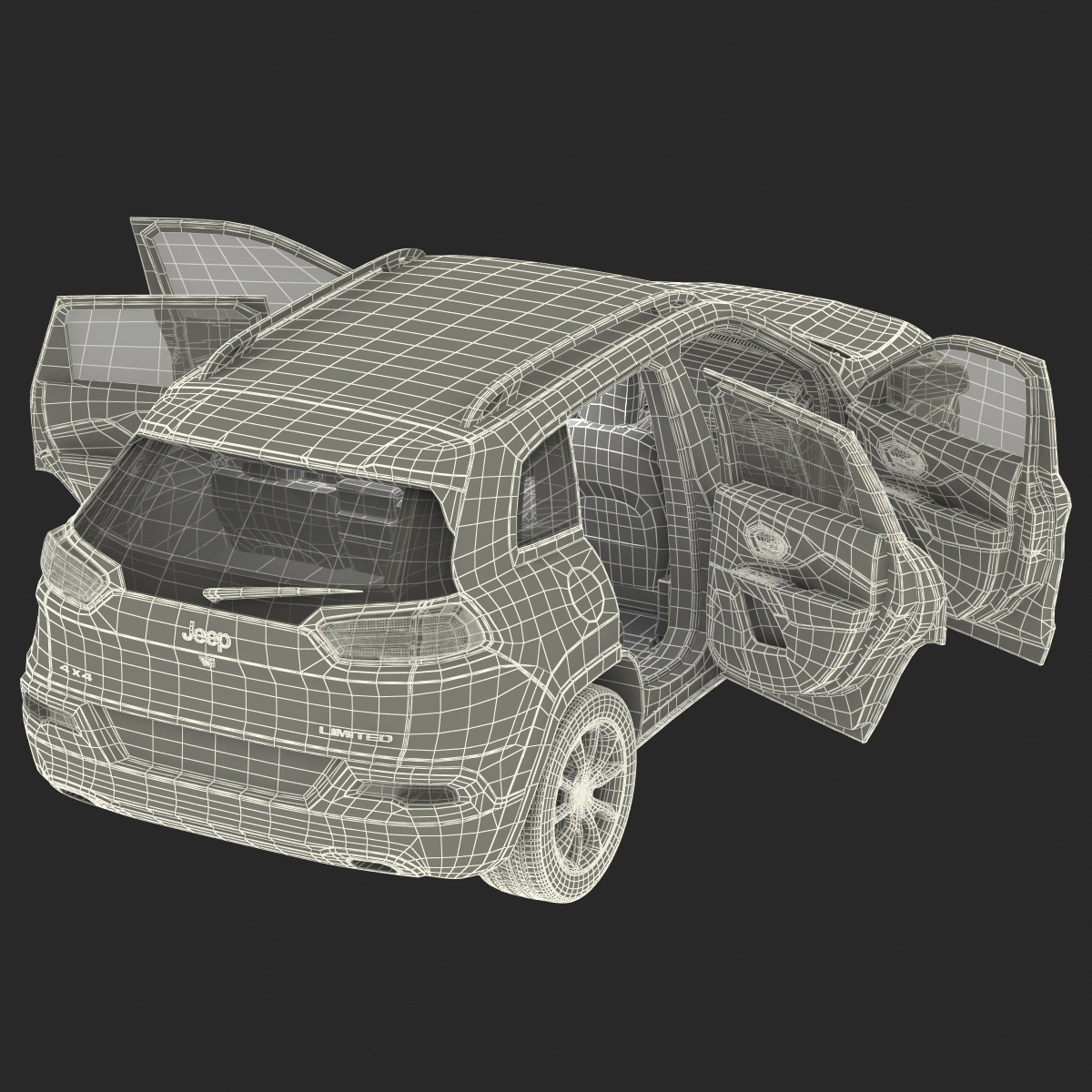 3D model Jeep Cherokee 2015 Rigged