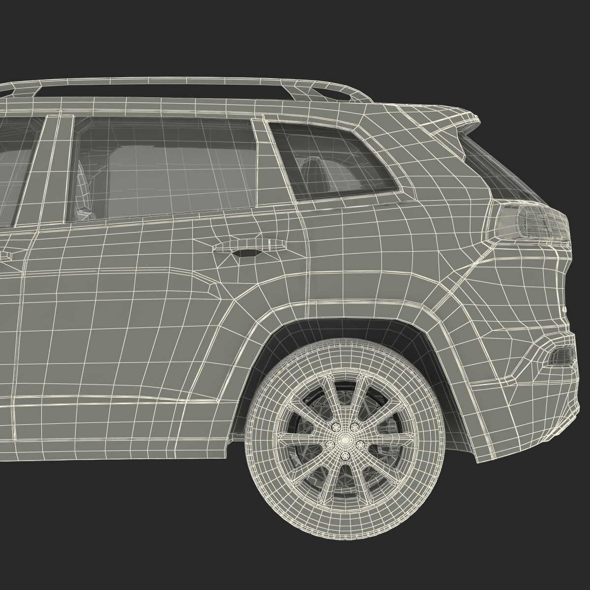 3D model Jeep Cherokee 2015 Rigged