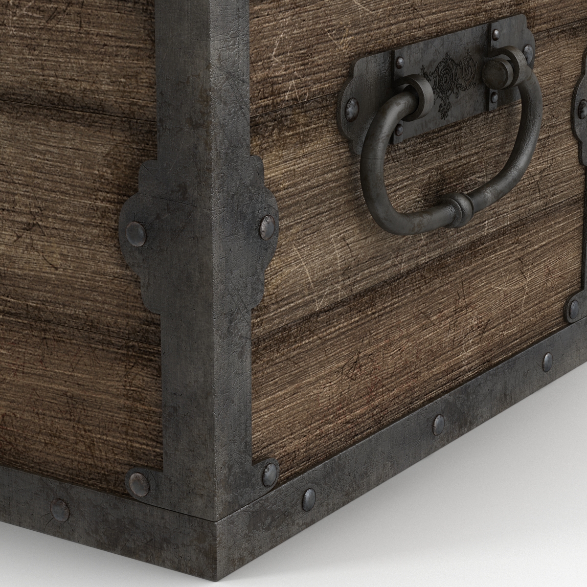 3D Old Wooden Chest