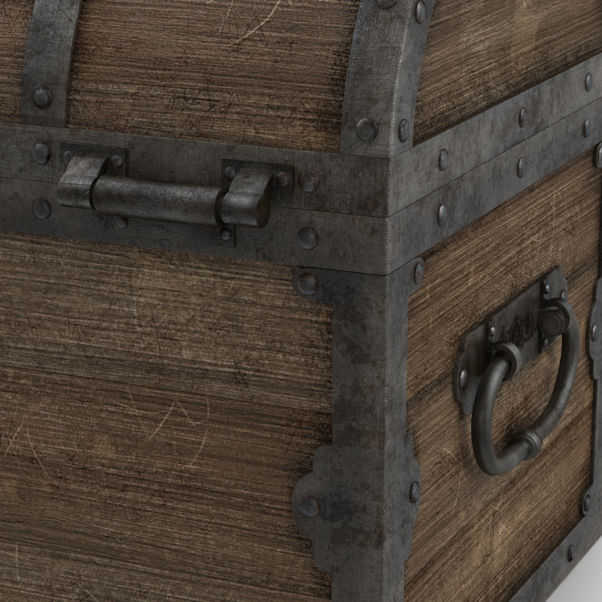 3D Old Wooden Chest