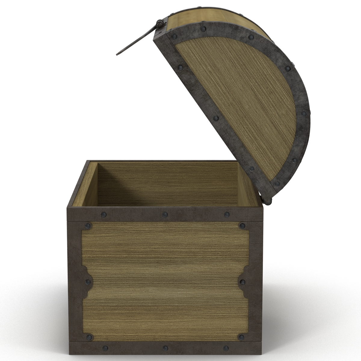 3D Old Wooden Chest 2 model