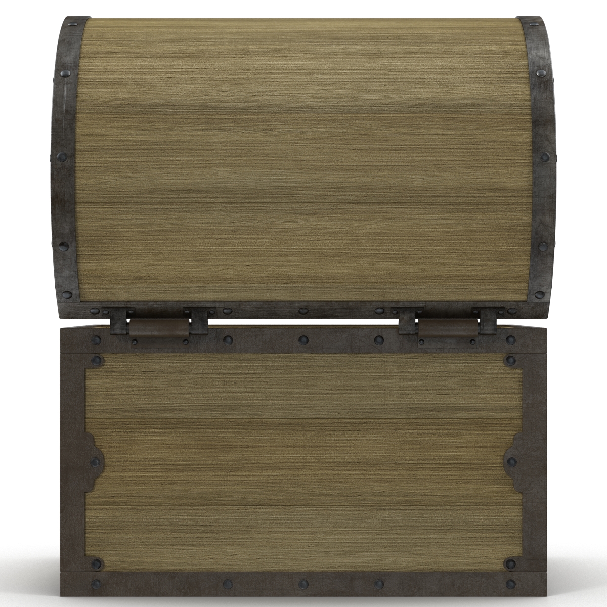 3D Old Wooden Chest 2 model