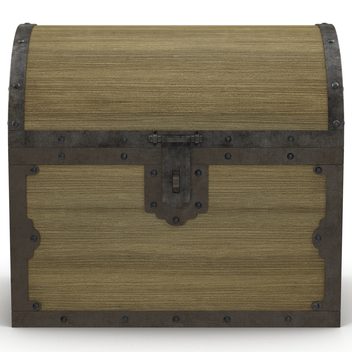 3D Old Wooden Chest 2 model