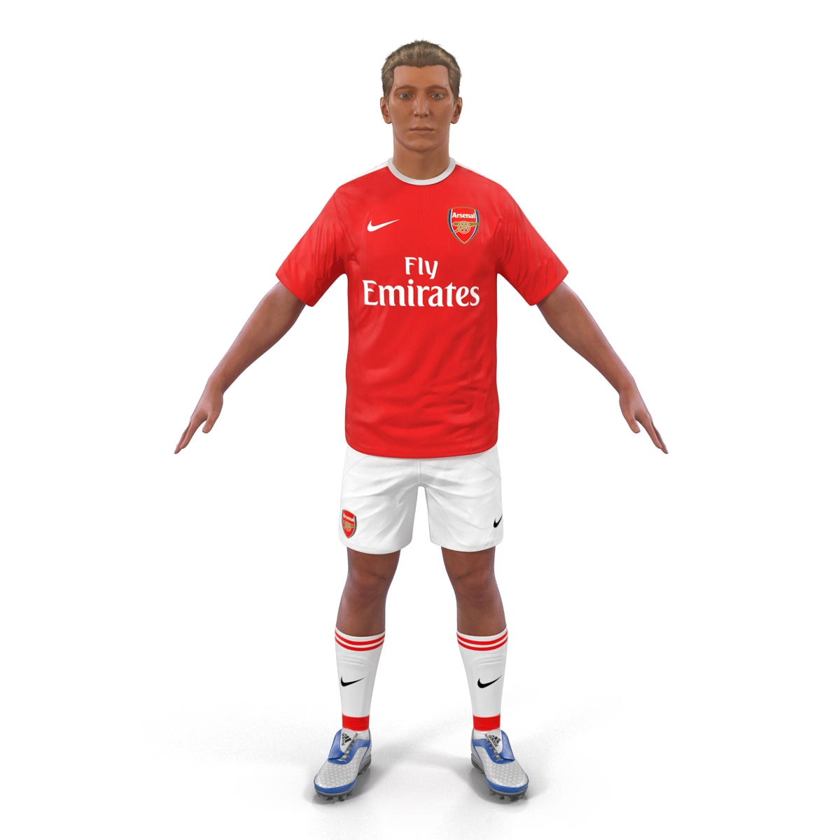 3D model Soccer Player Arsenal Rigged 2