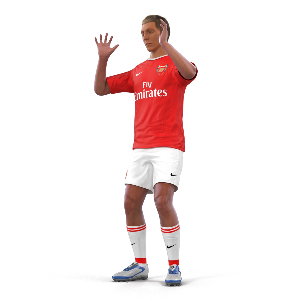 3D model Soccer Player Arsenal Rigged 2