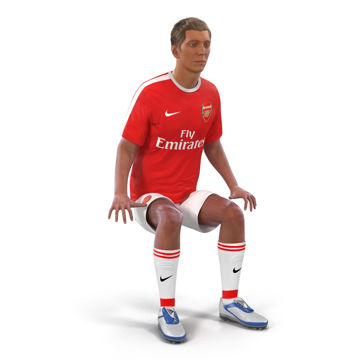 3D model Soccer Player Arsenal Rigged 2