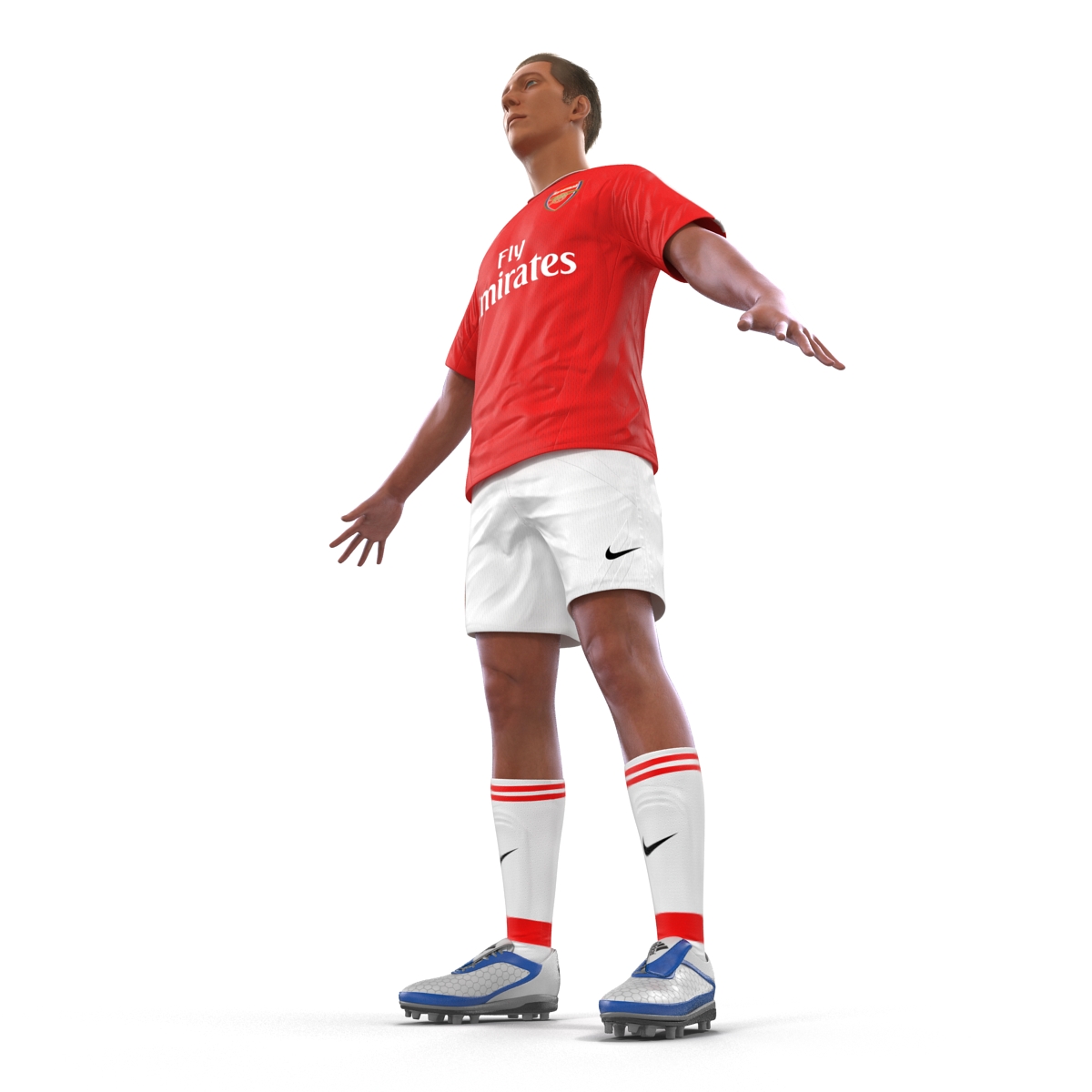 3D model Soccer Player Arsenal Rigged 2