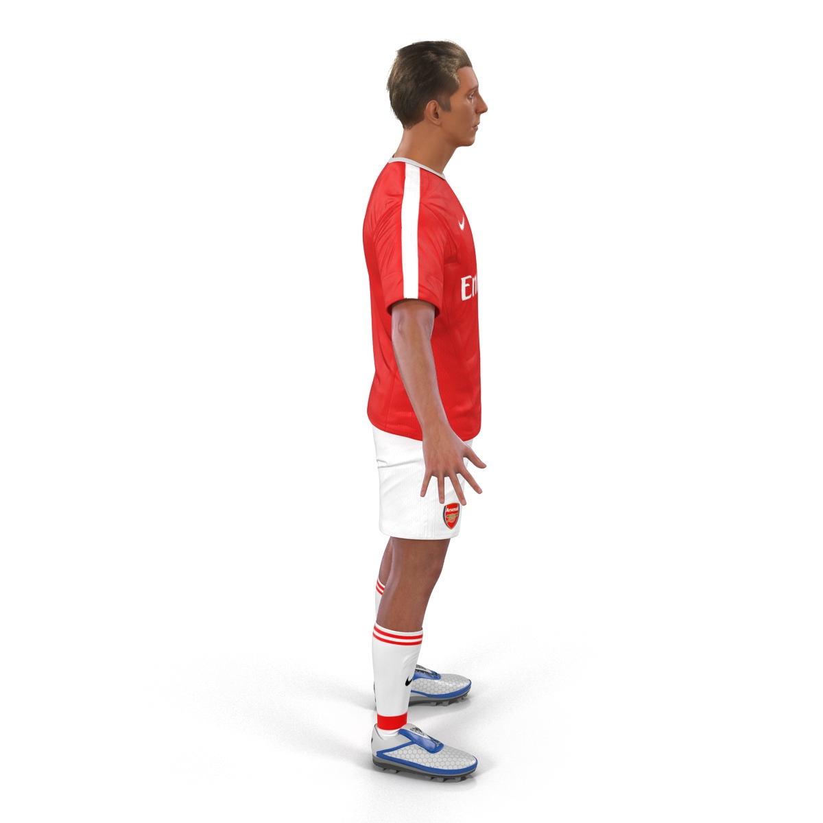 3D Soccer Player Arsenal with Hair