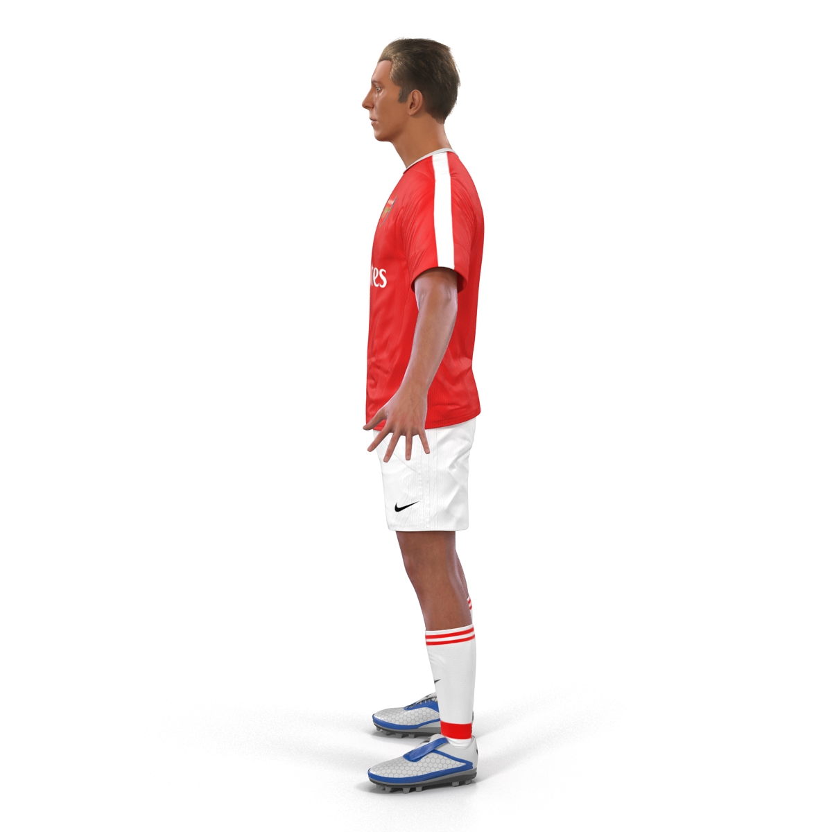 3D Soccer Player Arsenal with Hair