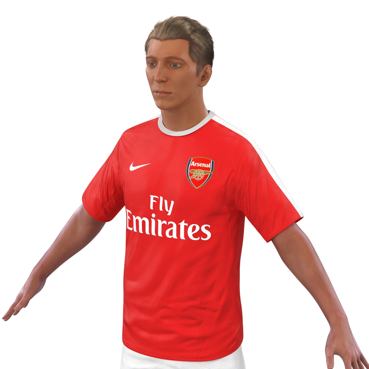 3D Soccer Player Arsenal with Hair