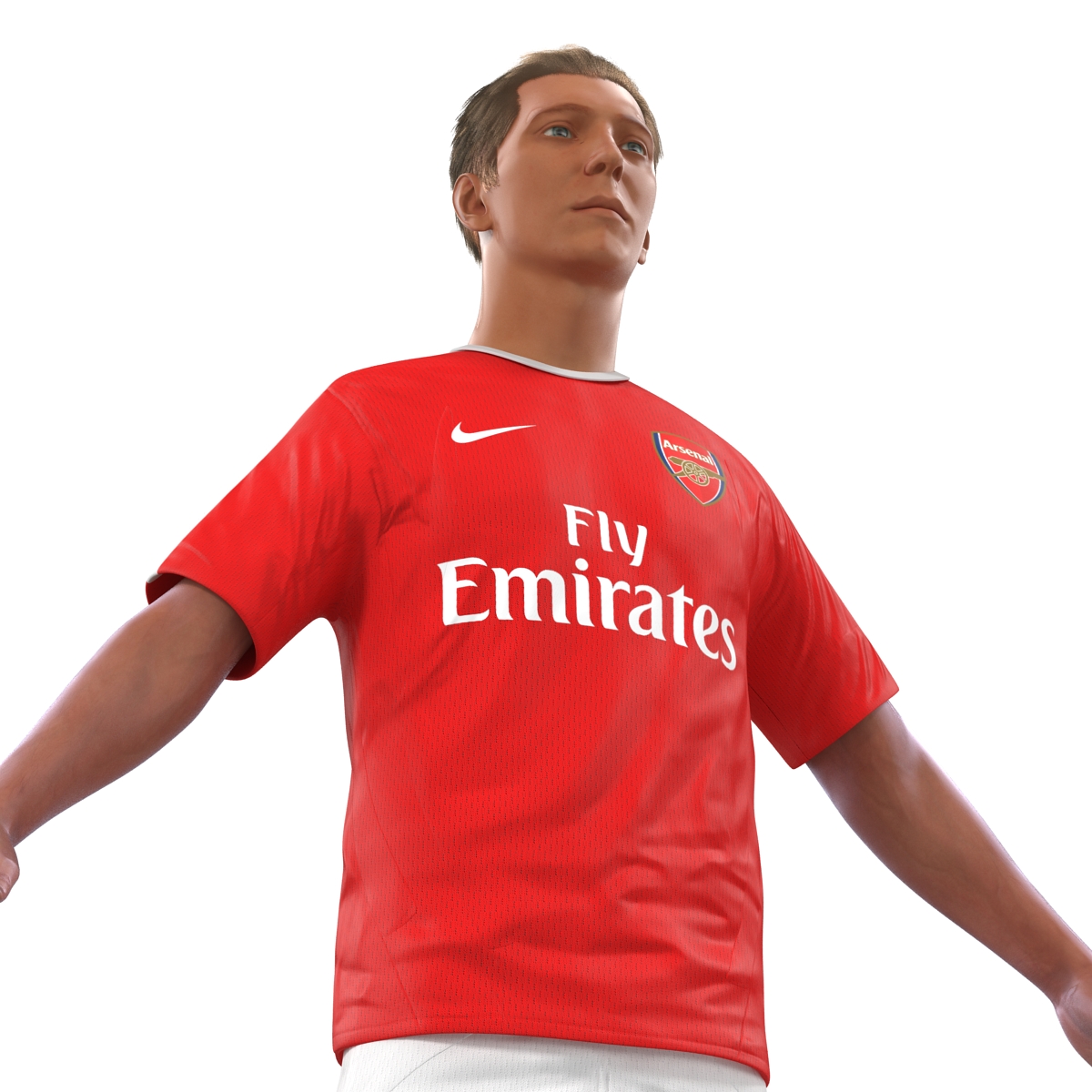 3D Soccer Player Arsenal with Hair