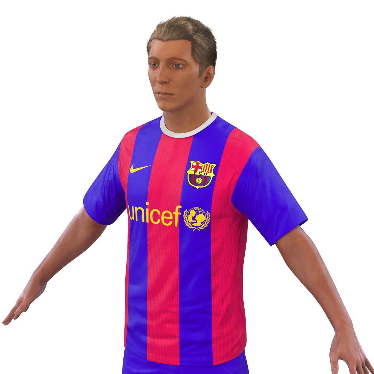 Soccer Player Barcelona Rigged 2 3D