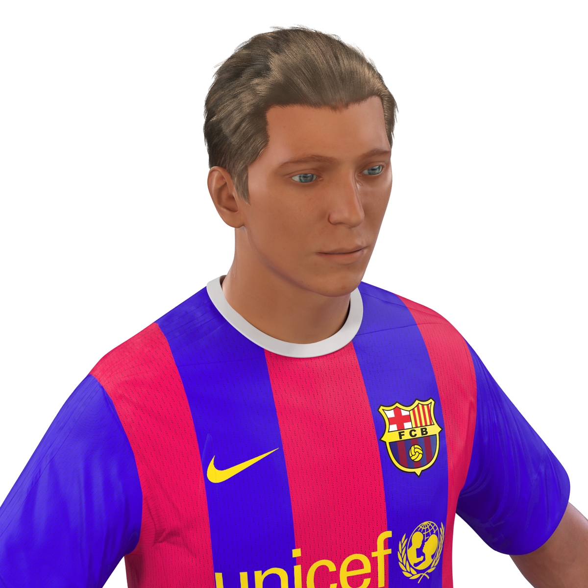 Soccer Player Barcelona Rigged 2 3D