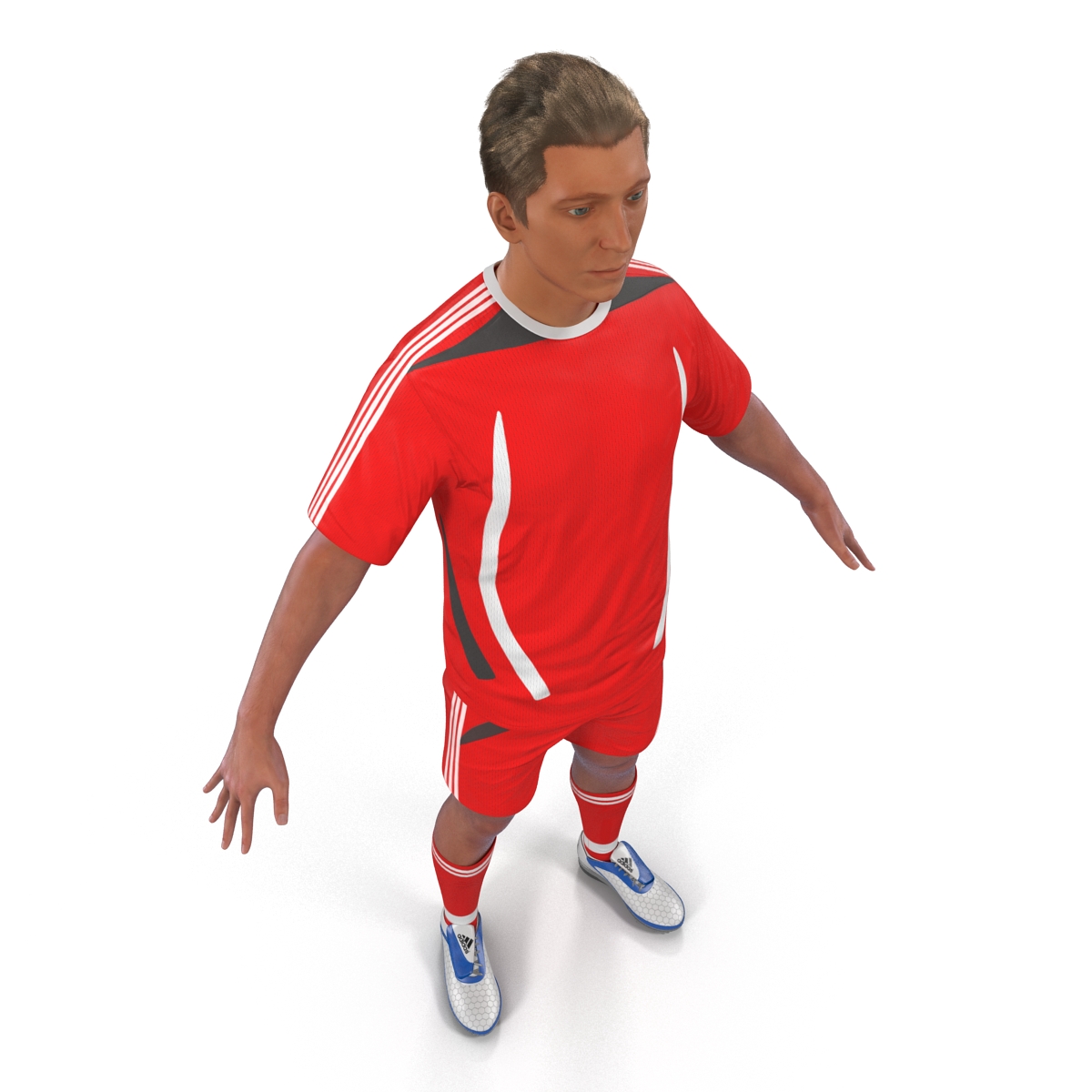 3D model Soccer Player Generic Rigged 2