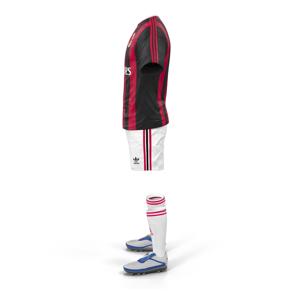 3D model Soccer Clothes Milan