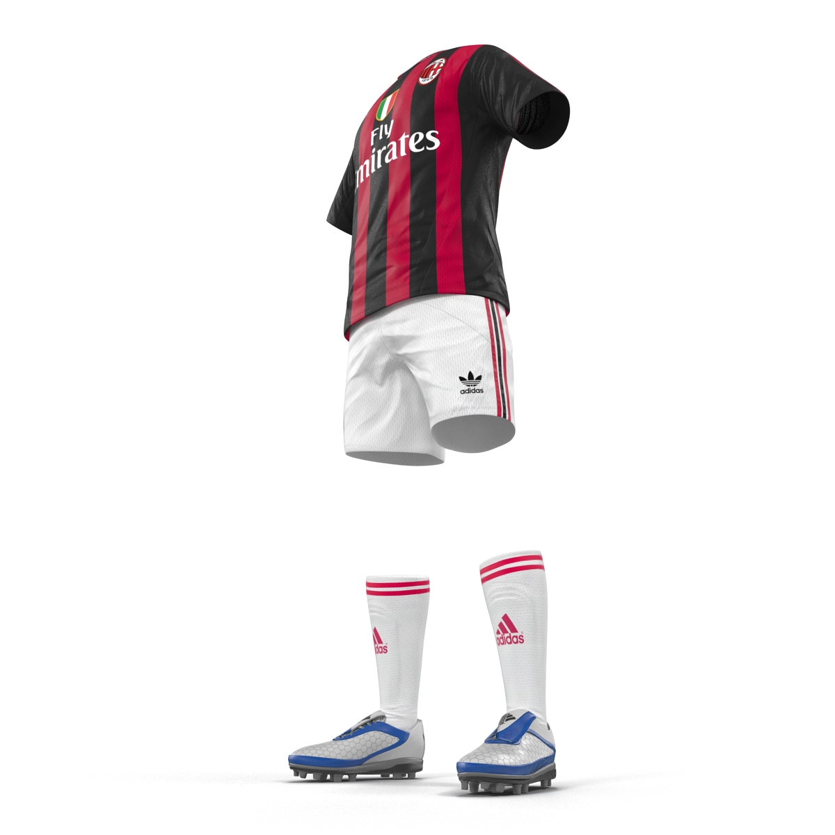 3D model Soccer Clothes Milan