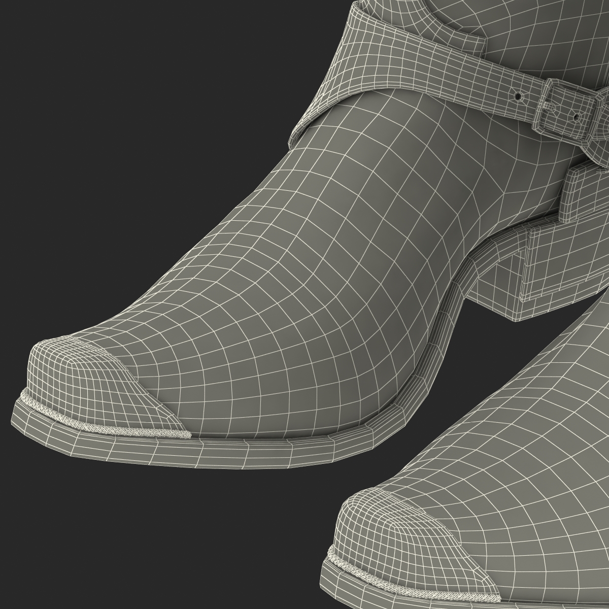 Western Boots with Spurs 3D model