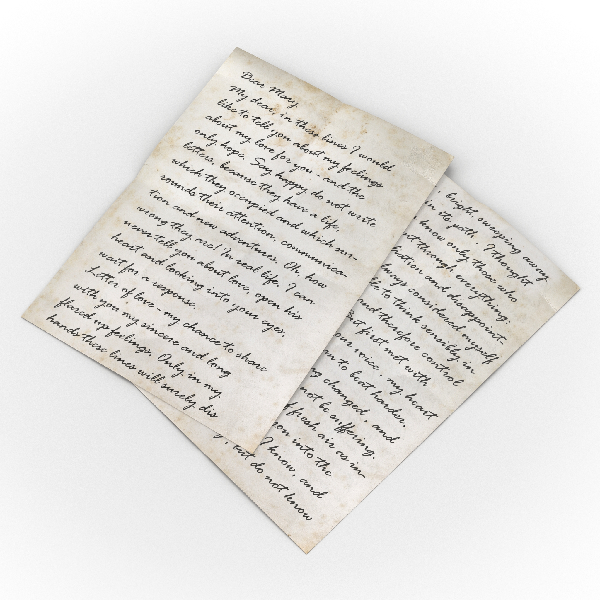 3D model Old Letter