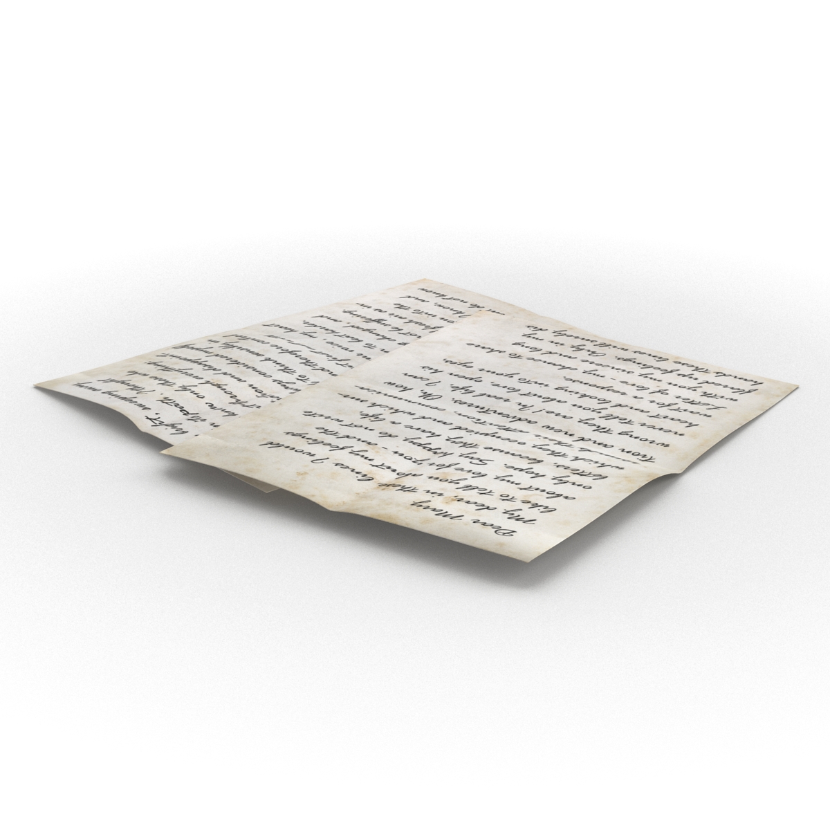 3D model Old Letter