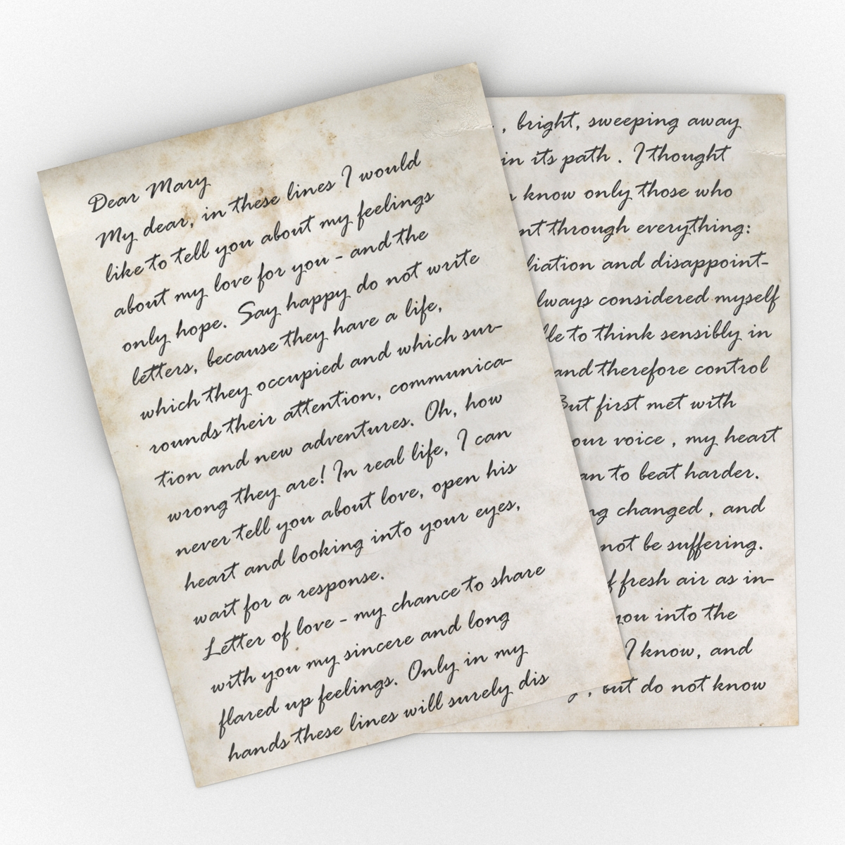 3D model Old Letter