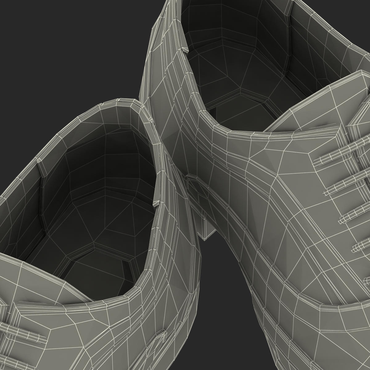 3D Wingtip Shoes model