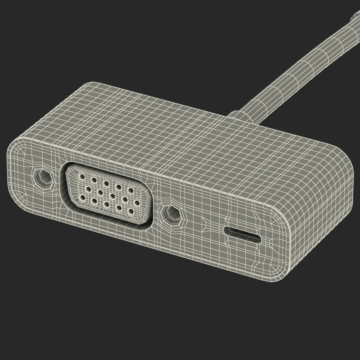 3D model Apple Lightning to VGA Adapter