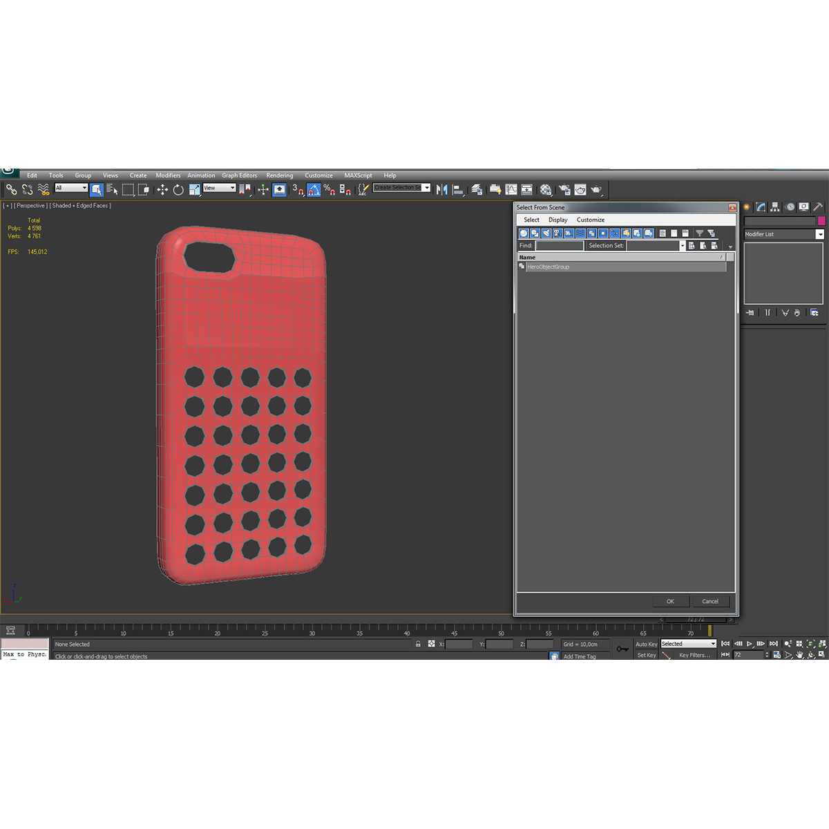 3D iPhone 5c Case Red model