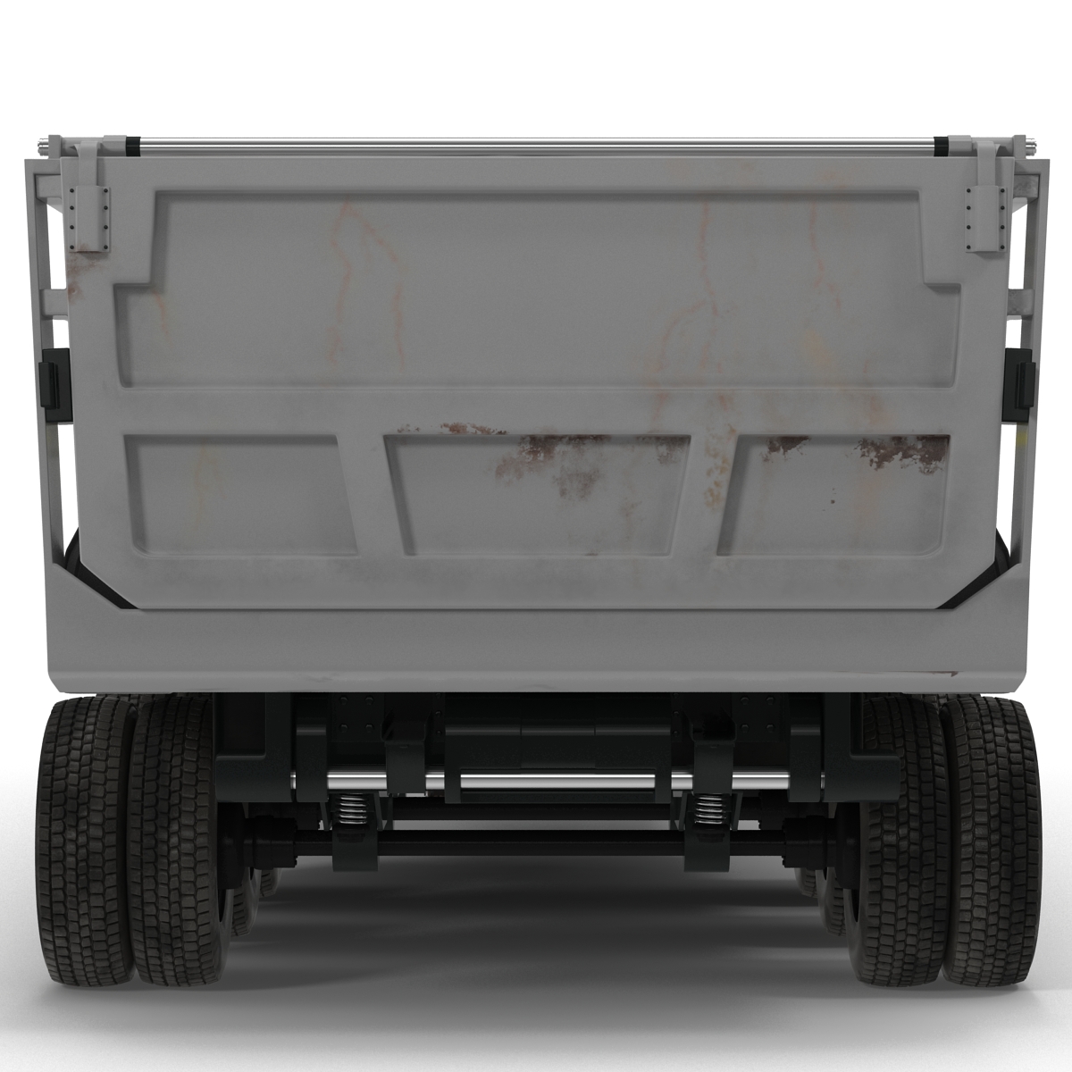 Semi Dump Trailer Rigged 3D model