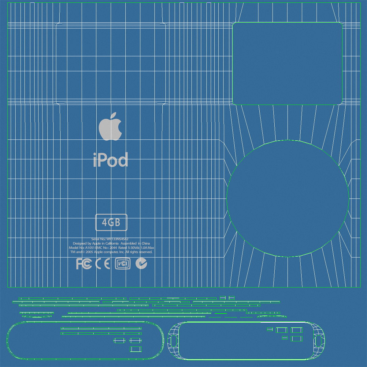 iPod Mini Blue 3D model