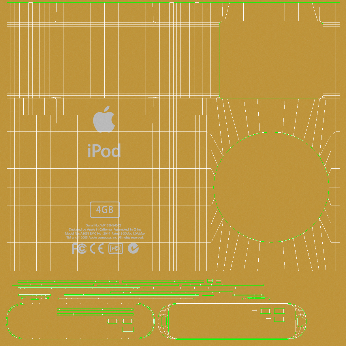 iPod Mini Gold 3D model