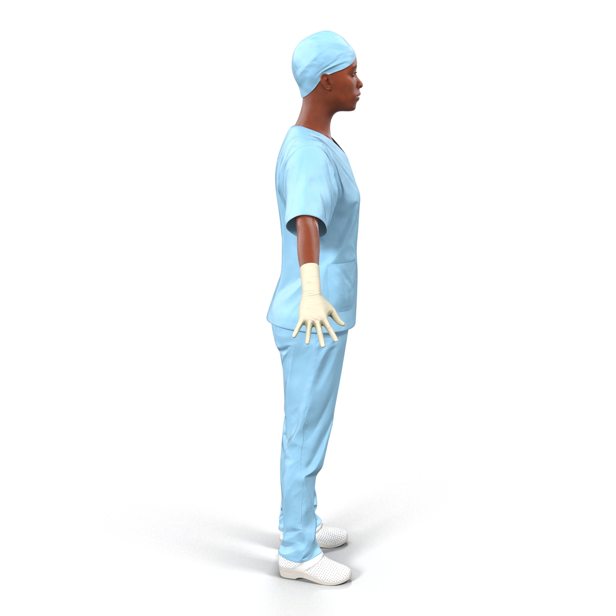 3D Female Surgeon African American 2 model