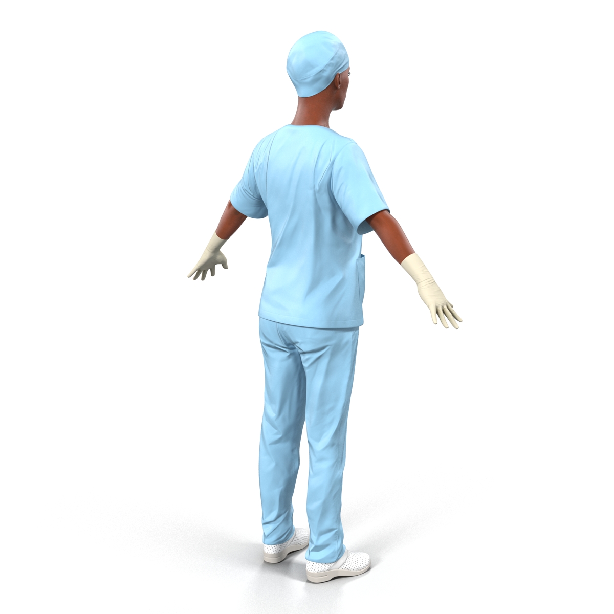 3D Female Surgeon African American 2 model