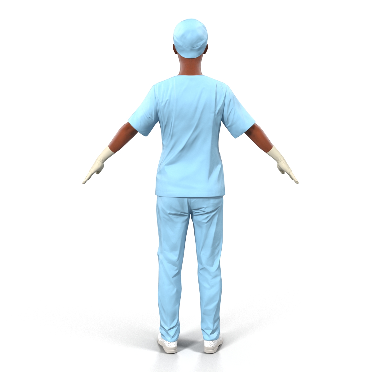 3D Female Surgeon African American 2 model