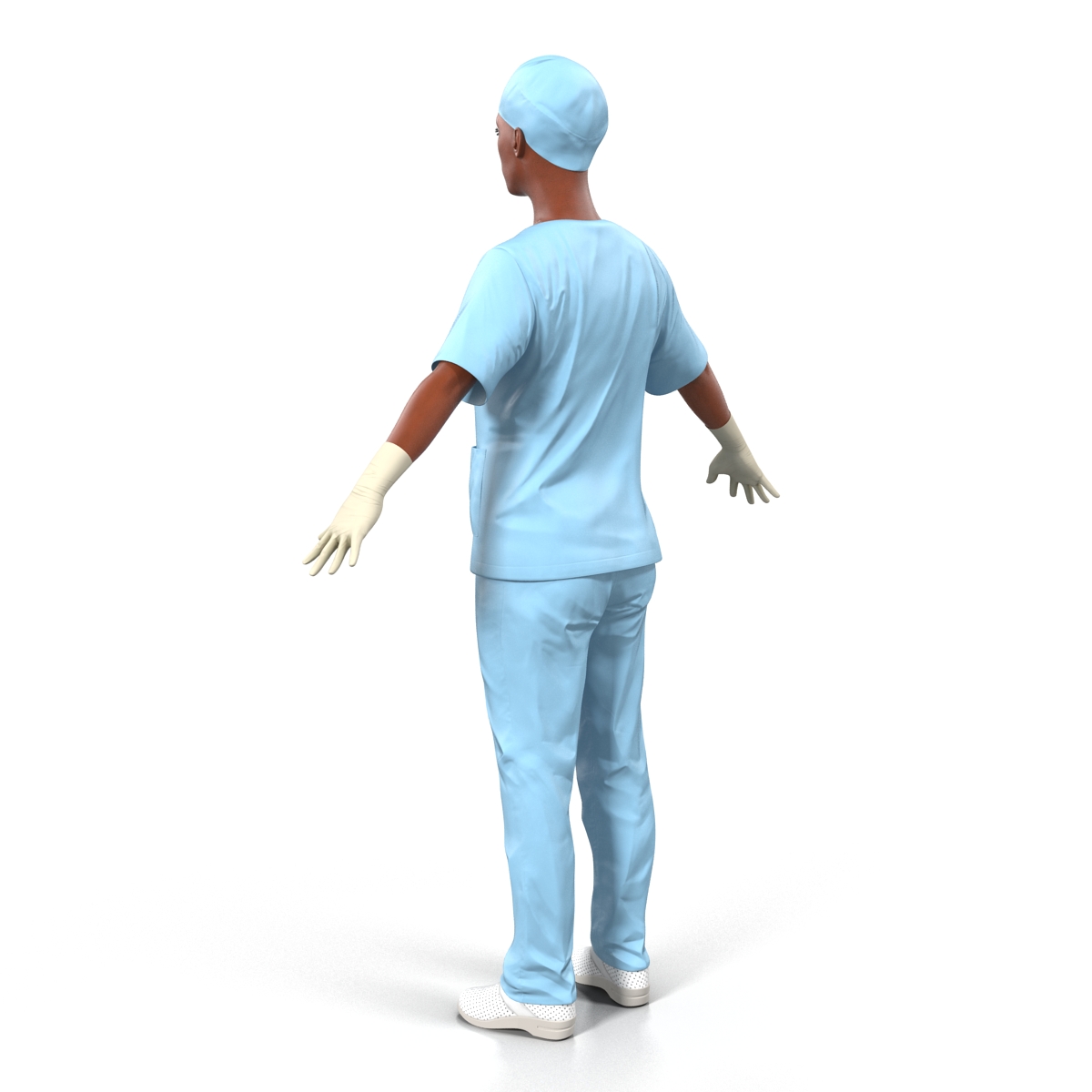 3D Female Surgeon African American 2 model