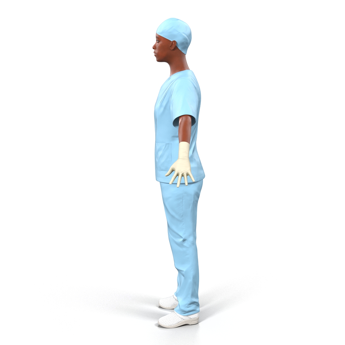 3D Female Surgeon African American 2 model