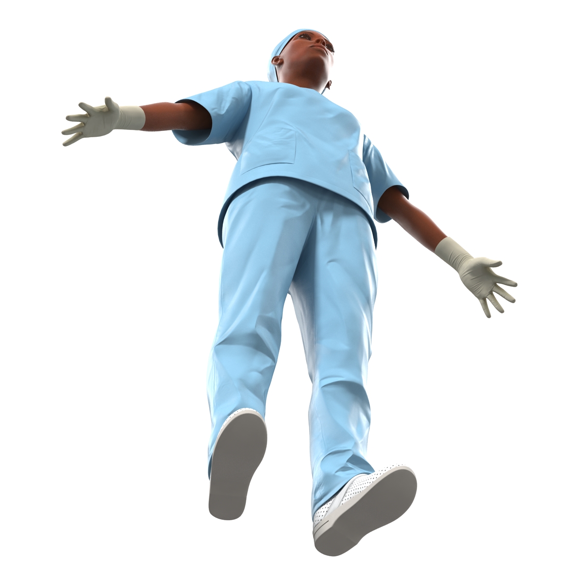 3D Female Surgeon African American 2 model