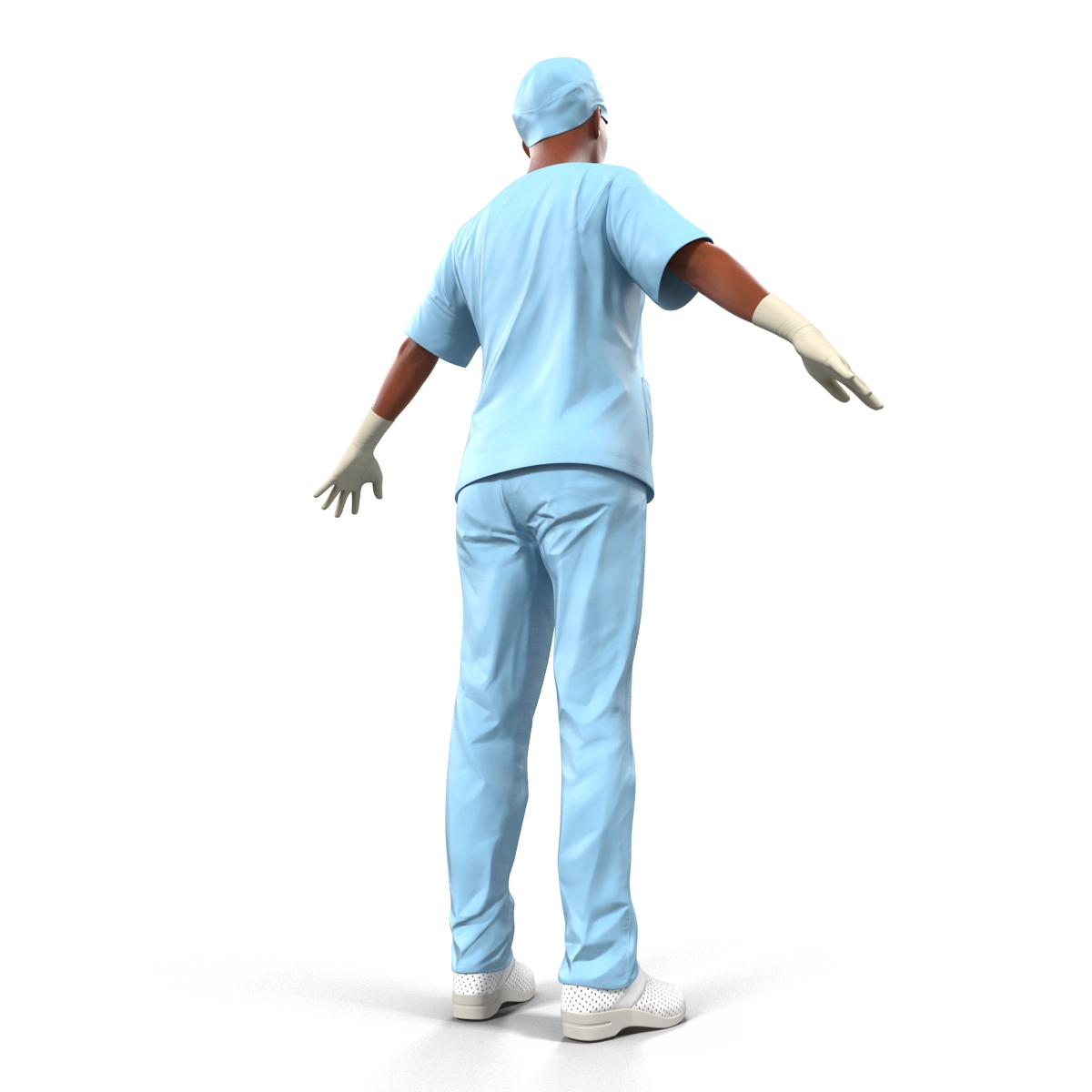 3D Female Surgeon African American 2 model