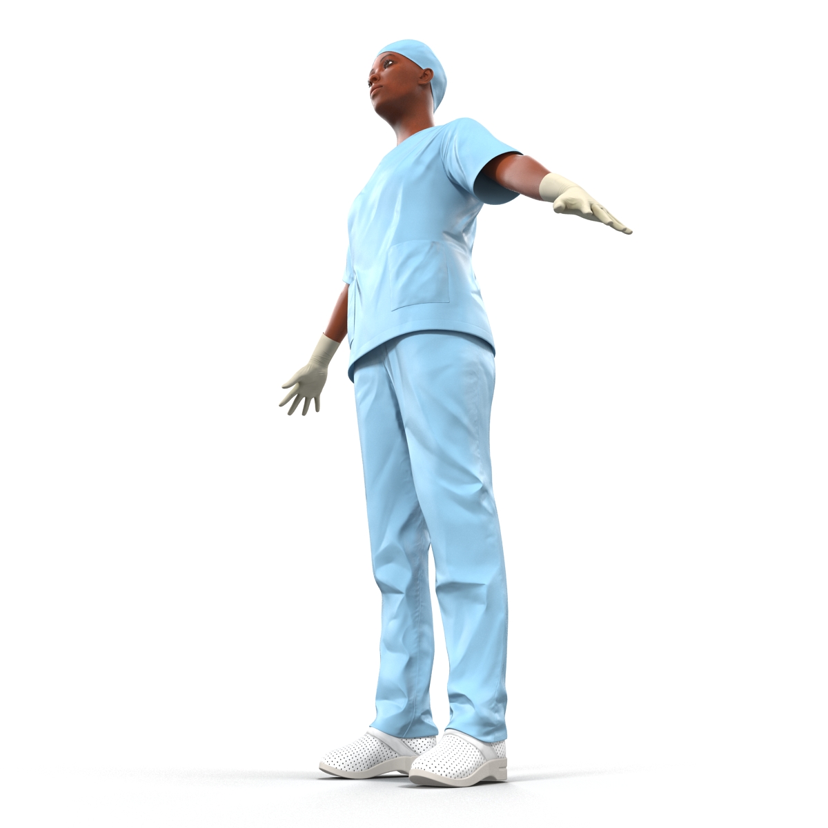 3D Female Surgeon African American 2 model