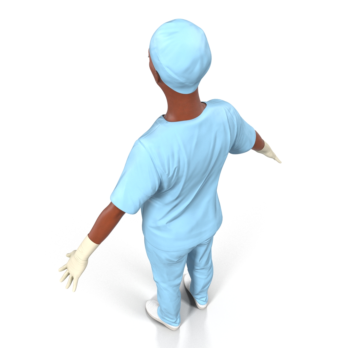 3D Female Surgeon African American 2 model