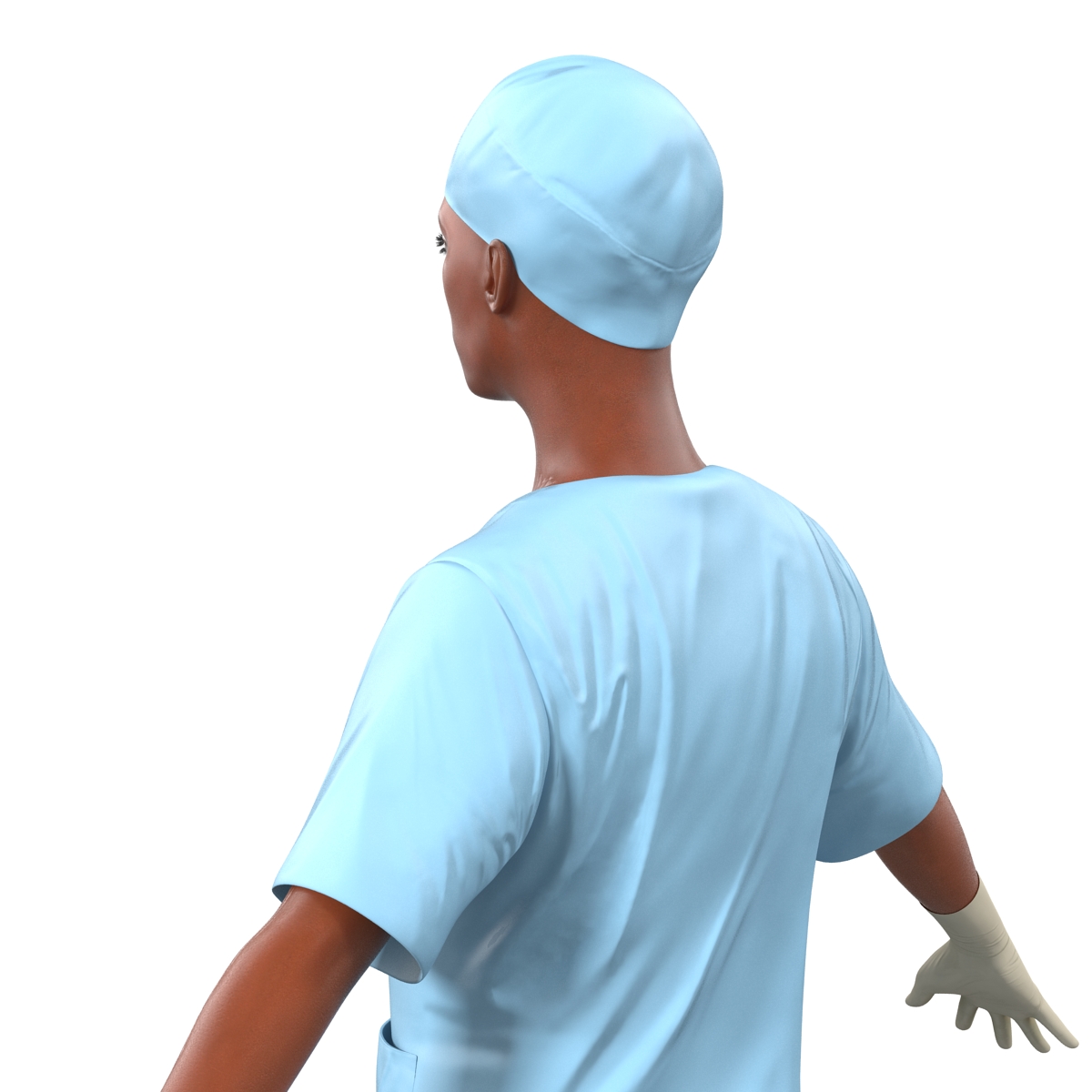 3D Female Surgeon African American 2 model