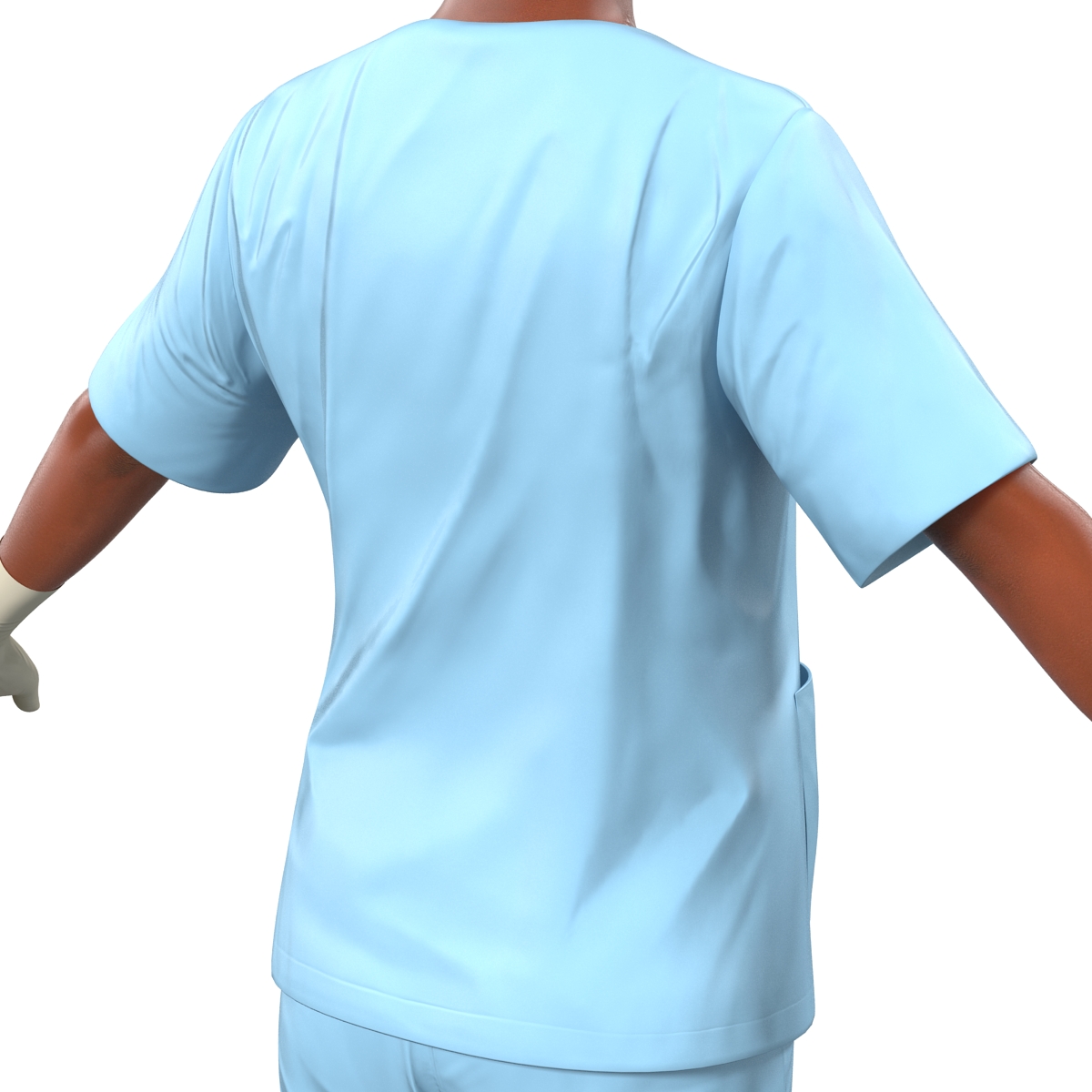 3D Female Surgeon African American 2 model