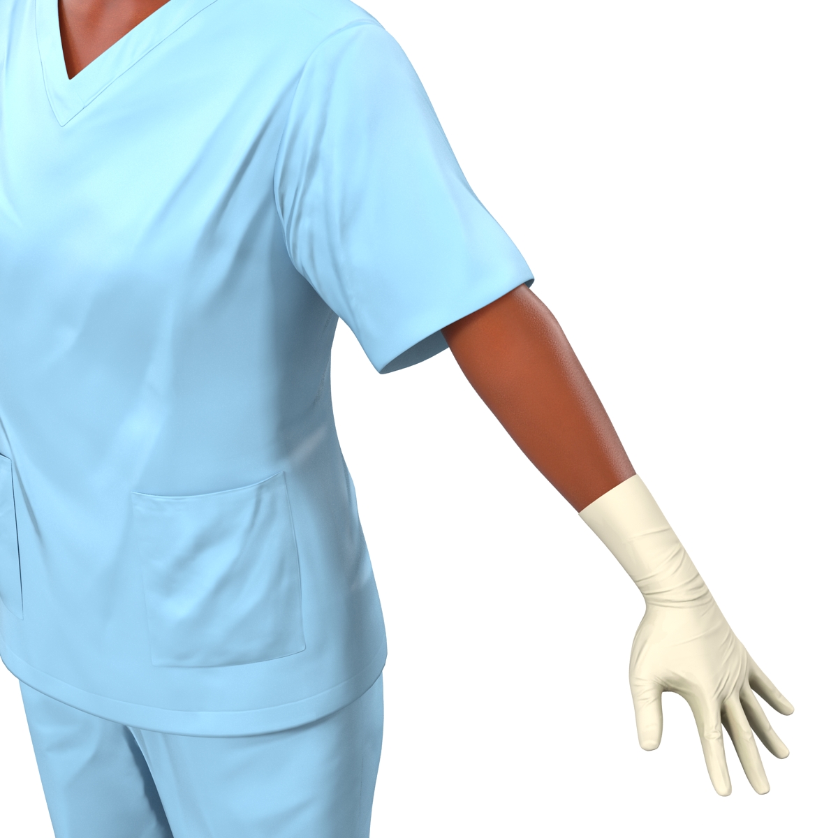 3D Female Surgeon African American 2 model