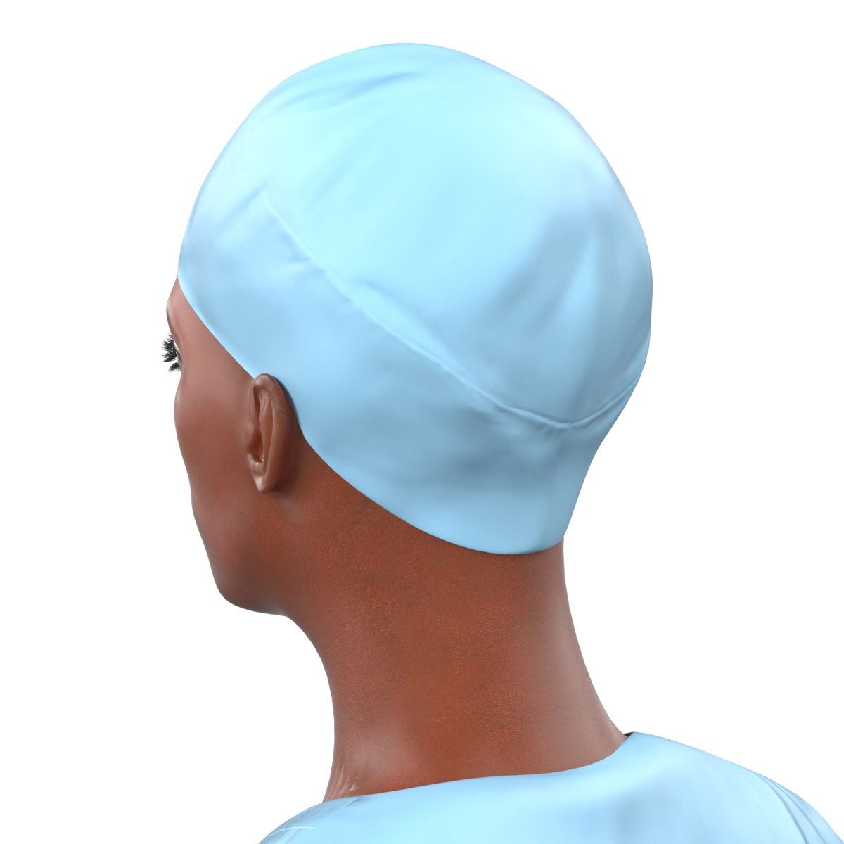 3D Female Surgeon African American 2 model