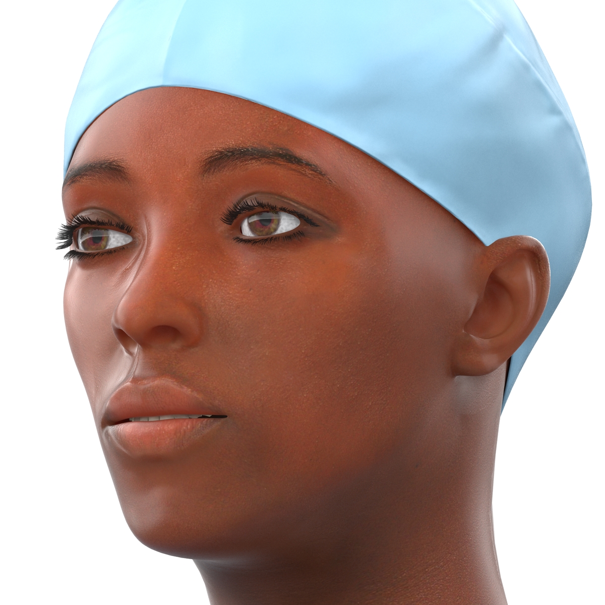 3D Female Surgeon African American 2 model