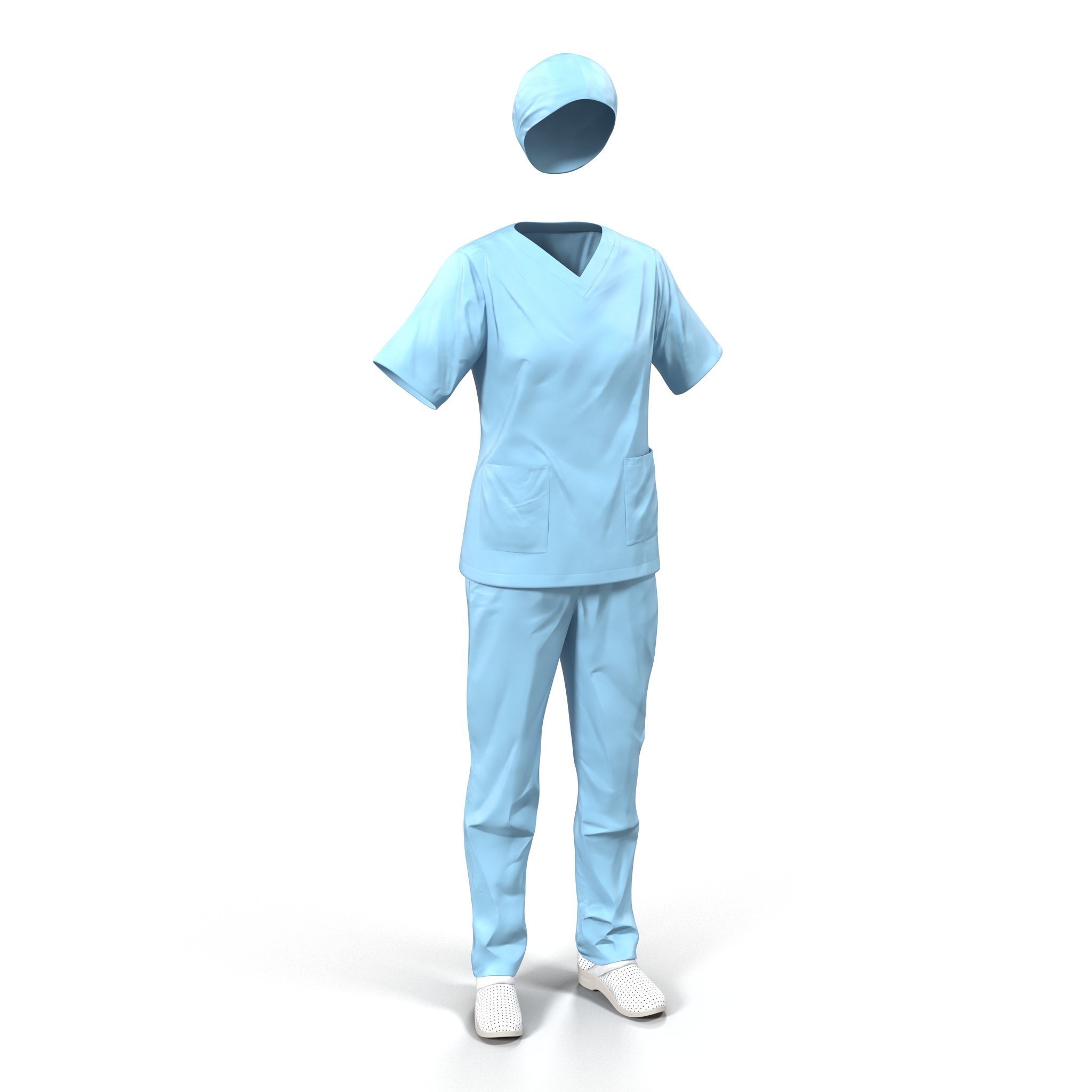 3D Female Surgeon Dress 11 model