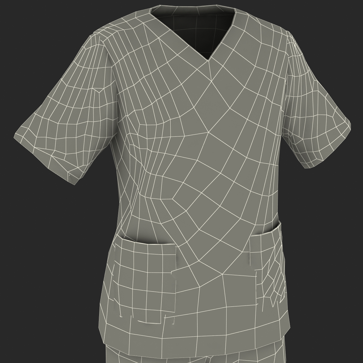 3D Female Surgeon Dress 11 model