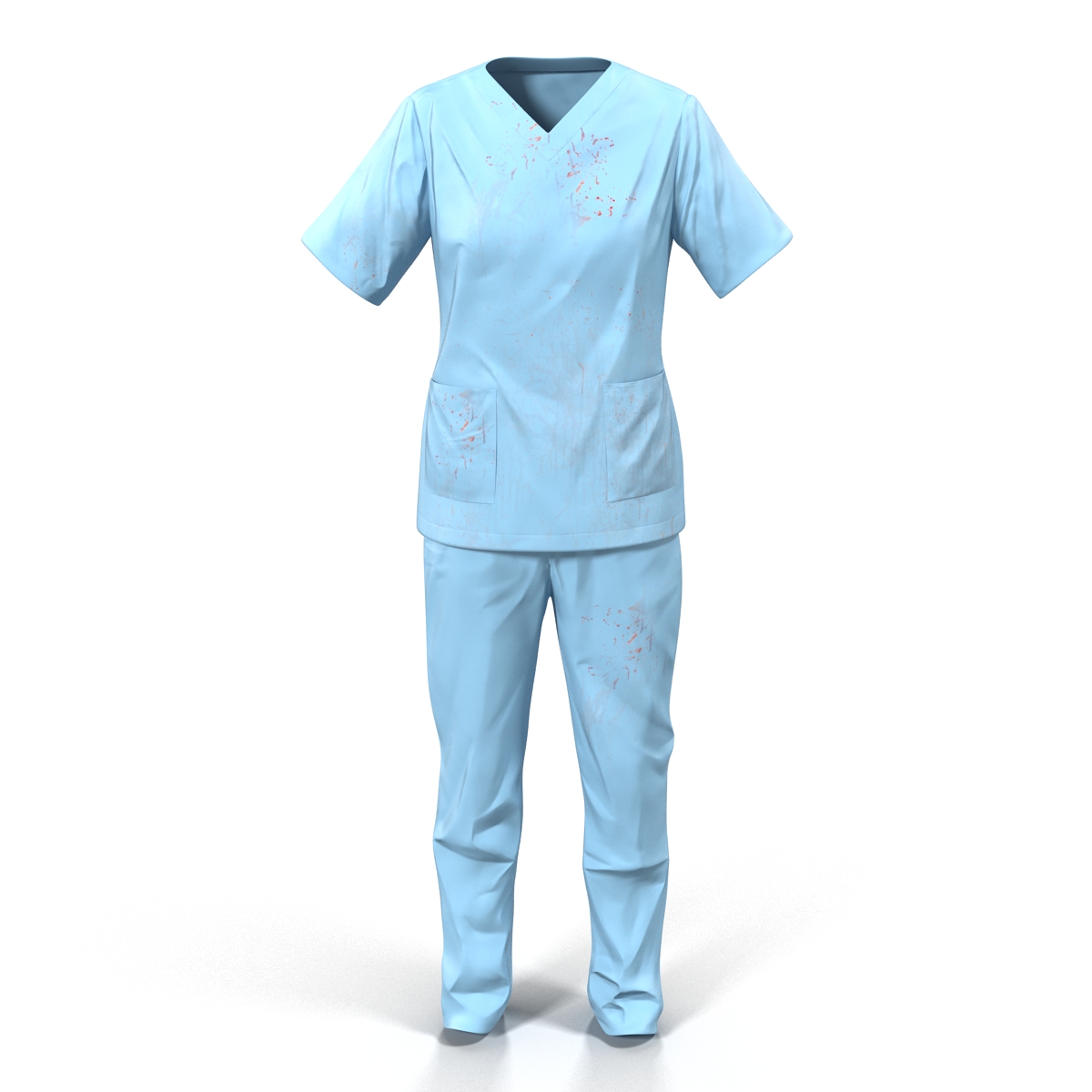 Female Surgeon Dress 12 with Blood 3D model