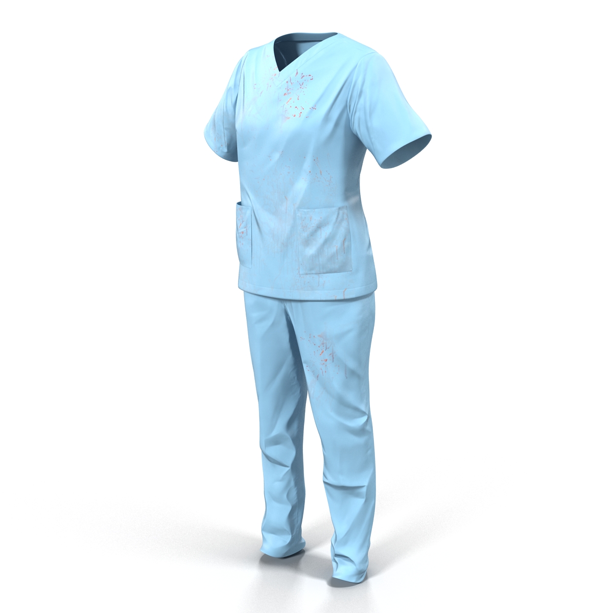 Female Surgeon Dress 12 with Blood 3D model